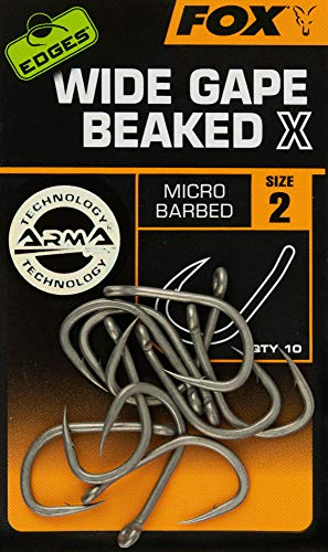 Fox Edges Wide Gape Beaked X - 10 Karpfenhaken, Größe:2