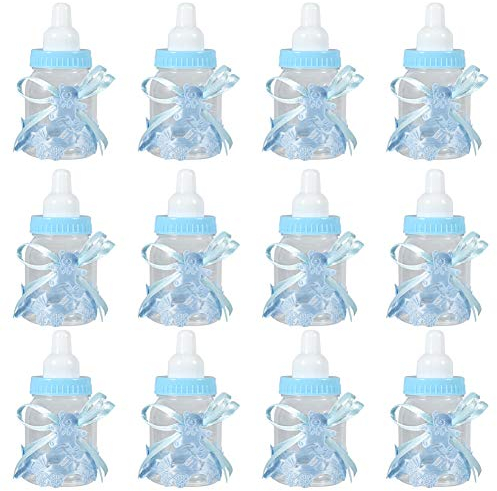 Wandisy Verrückter Süßigkeit-Schokoladen-Flaschen-Kasten für Mädchen-Jungen-Babyparty-Gastgeschenke Geschenk-Dekorationen 12Pcs(Blau)