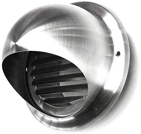 Campana de ventilación de acero inoxidable, campana extractora de aire mate cepillado rejilla exterior de pared ventilación mosquitera rejilla rejilla rejilla de ventilación vers. Tallas