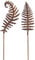 Rankstab Farn Metall Edelrostdeko Stecker Beetstecker Blumenstecker 2er Set (Farn H=63 cm)