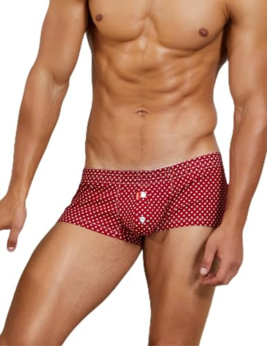 BEEMEN Herren Baumwolle Unterwäsche Low-Rise Boxershorts Trunk Unterhose mit Eingriff