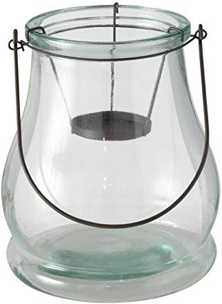 CasaJame Glas Leuchter Kerzenleuchter, Windlicht, Teelichthalter, Kerzenhalter, klar, transparent, H26cm, D23cm, stilvolles Design, Deko-Kerzenhalter, Tischdeko