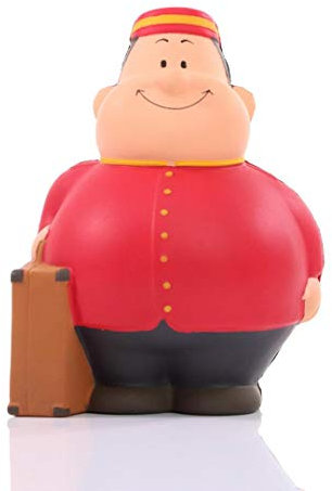SQUEEZIES® Herr Bert® Page Bert - Knautschfigur zum Stressabbau - Stressball Anti-Stress Beschäftigung Stressbewältigung - Geschenk Arbeit Kollegen Mitarbeiter Kunden Freunde
