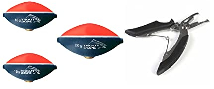 Set 3 x Jenzi Forellenpose (1x 10gr, 1x 15gr, 1x 20gr) Trout Egg Forellen-Ei + gratis Angelschere