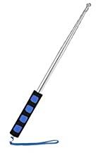 Stormflag Teleskop Fahnenmast Edelstahl Handheld Flaggenstange Ausziehbar Tragbare Fahnenstange Flaggenstange Clip Haken für Lehrer Klassenzimmer Tour Guide Banner Flagge 2m (blau)