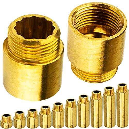 Hahnverlängerung mit 1 Zoll Innengewinde und Außengewinde verlängert um 100mm - 1 IG AG Gewinde Schraub Fitting aus Messing