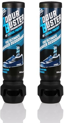 Odour Buster Shoe Deodoriser Spray - Eliminates Trainer & Shoe Odours - Perfect for Football Boots & Smelly Shoes - Anti Odour Freshener (1 count (Pack of 2))