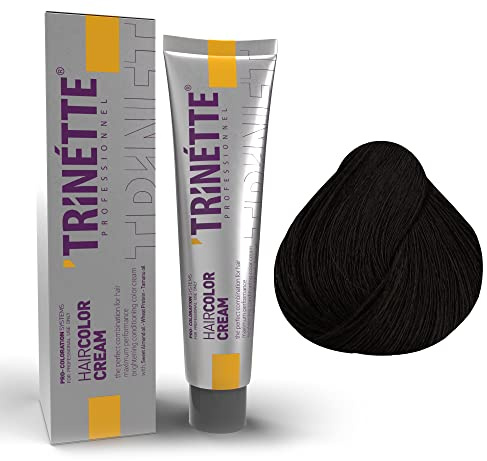 Trinette Professionelle No 3 Dunkles Kastanienbraun Permanente Haarfarbe Creme 100 ml – Natürliche Farbtöne, Intensive Deckkraft, Langanhaltende Farbe, Gleichmäßiges Ergebnis, Für Salon & Zuhause