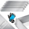 KESSER® Rasenkante Beeteinfassung Beetumrandung + Handschuhe 50m 100x14cm Beetbegrenzung Rasenbleche Mähkante Metall Palisade Silber