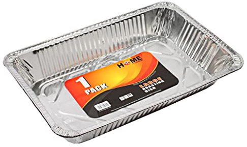Best House Extra Large Aluminium Foil Baking Trays - Foil Tray Containers for Food Storage, Baking, Roasting (L 52.5 x W 32.5 x H 7.9 cm) (Pack of 25 Trays) Please Check Size Before Purchase