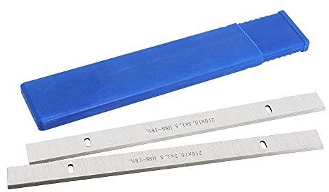 MMLFX 1pair Wood Jointer Knife 8 210mm HSS Thickness Planer Blade 210x16.5x1.5mm For Scheppach Einhell Erbauer Titan Power Tool Accessories (Color : 1 Pair)