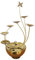 KÖHKO® Zimmerbrunnen Goldblumentopf mit LED-Beleuchtung