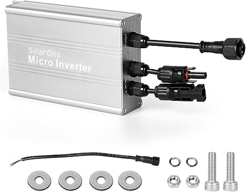 Jadeshay Micro Onduleur Solaire 700W DC10.8-30V Onduleur Solaire Connecté au réseau à Onde Sinusoïdale Pure MPPT Onduleur pour Panneau Solaire, avec Câble De Sortie AC