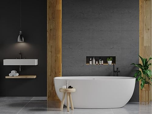 Vente-unique - Feuille de béton - pack de 1,5m² - Gris anthracite - 10 feuilles - ZALIOR