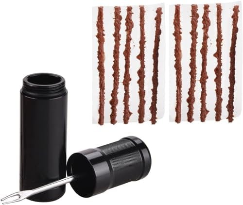 Tubeless Bike Tire Repair Kit, Bike Tire Puncture Kit, Tubeless Bike Tyre Puncture Repair Plugger Kit, Bike Tire Puncture Repair Tool, with 10 PCS Bacon Strips, for MTB, Road Bicycle Tyres
