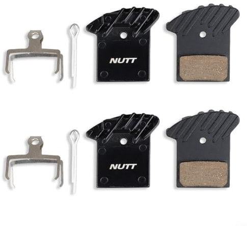 2 Paar Nutt-Scheibenbremsbeläge aus halbmetallischem Material zur Wärmeableitung und Geräuschreduzierung für MTB-Fahrräder