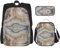 HAZURE Onyx Stone Schulrucksack-Set mit Lunch-Tragetasche, Federmäppchen, wasserabweisend, leicht, Hellblau, Schwarz , Einheitsgröße