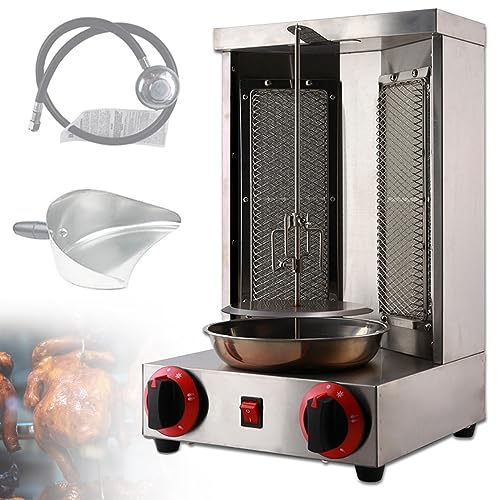 XNZJHPP Machine électrique 3000W capacité maximale gaz Vertical Viande Gril Spin Doner Kebab Grill Gyro Four