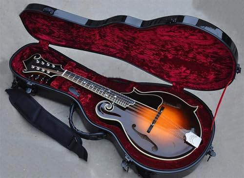 Adulte Mandoline Instrument Table En Épicéa Massif Mandoline F Octave Diapason 508 Mm Dos En Érable Flammé Massif(With hardcase)
