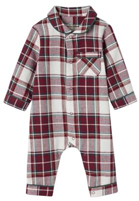 VERTBAUDET Pyjama Flanelle Noël Noel Carreaux Rouge Naissance(50CM)
