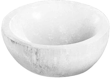 NKlaus Selenit Schale 6 cm – Handgefertigte Energieschale zur Reinigung von Heilsteinen & Schmuck, Naturstein-Schale für Esoterik, Reiki & Meditation