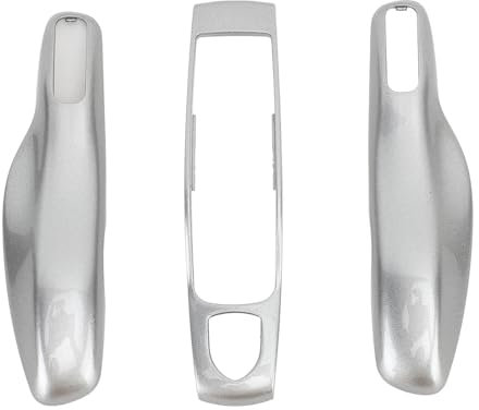 Auto-Smart-Key-Cover-Hülle, Keyless-Entry-Fernbedienungs-Schlüsselanhänger-Schutzhülle für Porsche Panamera 911 Cayman 718, Langlebige und Stilvolle Autoschlüssel-Cover (GT-Silber-Stil)