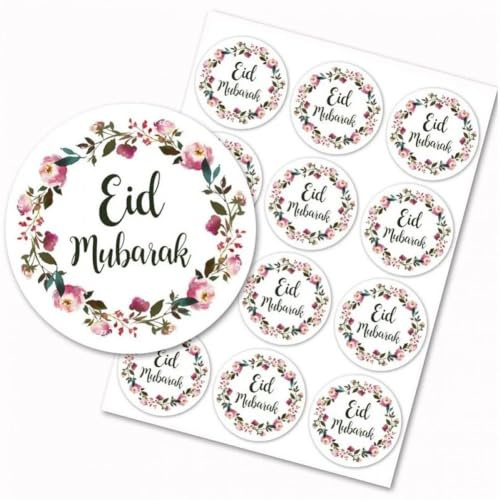 Ymxygz 120 Stück/10 Blatt Ramadan Mubarak Aufkleber, Selbstklebende Geschenkaufkleber, Siegelaufkleber Für Islamische Muslimische Feiertagsdekoration