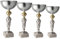 Hole Gadget | Set 4 Premiazioni Personalizzate Coppa Trofeo con Targhetta Inclusa Trofei e Coppe Varie Misure per Sporto, Calcio, Basket, Volley, Eventi Sportivi, Fantacalcio (11.139S)