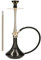 Chicha EL-BADIA® C7 V.2 – 53 cm – Grande Chicha Complète, Vase en Verre Épais, Diffuseur Réversible, Tuyau Silicone & Manche Métal, Foyer – Shisha Luxe Professionnelle (Silver Chrome)