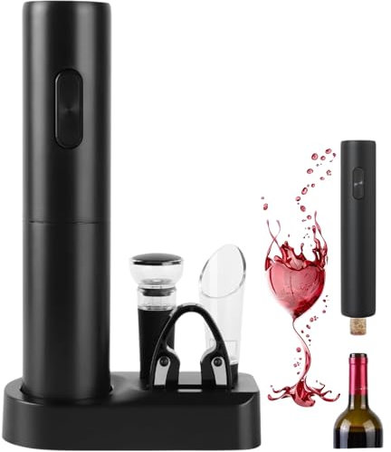 CHEF'S TABLE® - Electric Corkscrew, Wine Set, Professional Wine Bottle Opener, Cordless Automatic Bottle Opener with Foil Cutter for Home, Restaurant, Parties, as a Gift