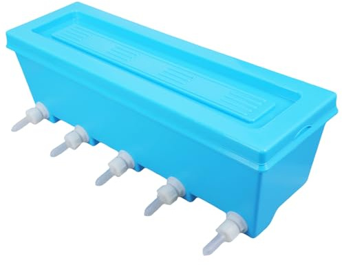 Strapazierfähige Futterflasche mit 5 Saugern für Lamm, Schwein, Fohlen, hängendes Design, Bauernhof-Zubehör