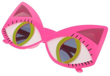 Beavorty Katze Augenbrille Cat-Eye-Sonnenbrille für Damen Gläser trendy Spaß Eigentümer Hallo Katzengeschenke Lustiges Katzenkostüm Lustige Katzen-Sonnenbrille Stk Rosig
