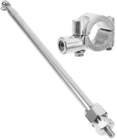 Veemoon Universal Motorrad Fahnenmast Verstellbar Teleskop Fahrrad Flaggenstange Aluminiumlegierung Lenker Flaggenhalter Robust Leicht Sicherheitsfahne Halterung für Mountainbike Rennrad Offroad