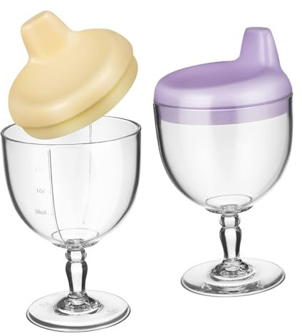 Gatuida 2 Pezzi Calice Biberon Piccola Tazza Per Tazza Antigoccia Per Sip Cups Per i Più Piccoli Che Bevono Bicchieri Sip Cup Tazze Da Pp