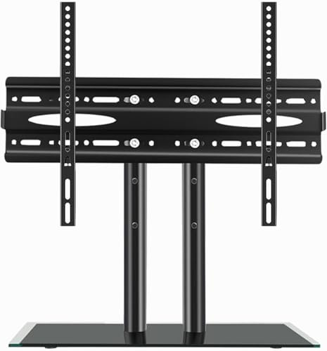 TV Stand Desktop TV Stand Universal TV Stand With Tempered Glass Base Height Adjustable TV Base Stand, Suitable For 40-65 Inch TVs