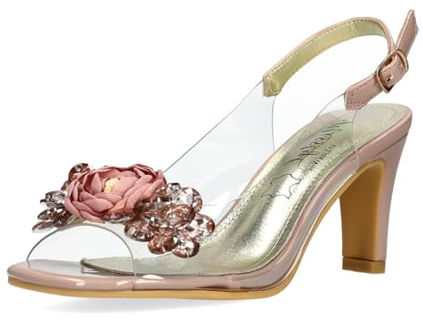 Laura Vita Misstyl by Damen Sandalette Blüte Slingback Glitzerstein MIRA 05