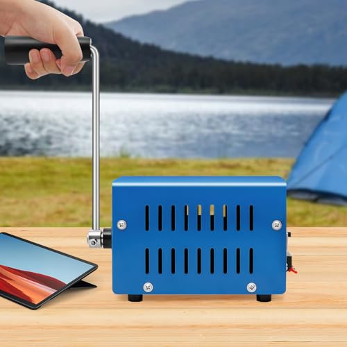 Generador manual, 20 W, generadores de manivela, generadores de corriente de emergencia portátil USB, fuente de alimentación manual, cargador de emergencia para camping, exteriores, generadores de