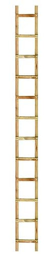 Outifrance 8833040 Echelle de toit en Bois 4,00 m/16 échelons entraxe 25 cm