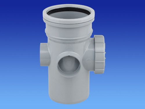 Wavin OSMA 110mm Soil 4S274 S/S Bossed Access Pipe Grey