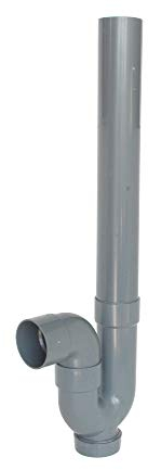 SOMATHERM FOR YOU, Siphon tubulaire d'évacuation pour machine à laver - Sortie horizontale 40mm - Corps en ABS durable et recyclable - Bouchon de dégorgement pour entretien facile