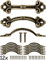 Fuxxer® 12x Antike Mini Möbel-Griffe, für Kästen, Boxen, Schubladen, Antik Bronze, 4.8 x 1.4 cm