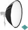 GODOX AD-S85S 85 cm/33,5 Zoll Tragbarer, tiefsitzender Parabolic-Softbox-Regenschirm Halterung Schnelle Installation Silberreflektor für Godox AD400Pro/ AD300Pro/ ML60/ ML60Bi Blitzlicht