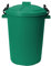 50L 50 Litre Heavy Duty Plastic Clip Lock Lid Bin - Dark Green, Single Bin - for Indoor or Outdoor Use for Collection of Rubbish, Waste or Storage of Animal Feed.