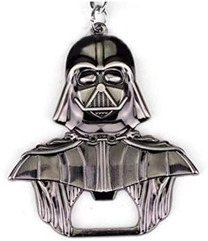 WOO LANDO Darth Vader Bottle Opener Key Ring Black Glossy Solid Finish 55 mm x 60 mm for The Home Bar on The Go Funny Gift for Star Wars Fans