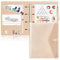 Toplive Konferenzmappe A4 Schreibmappe Leder A4 Portfolio aus PU-Leder inkl 4 Ringbuchmappe Dokumenten-Mappe optimaler Einsatz in Büro, Schule und Studium,Gold