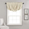 Lush Decor Lucia Eleganter Wasserfall-Volant für Wohnzimmer, Küche und Schlafzimmer, weicher Polyester-Fenstervorhang, einzeln – neutral (106 cm B x 45,7 cm L)