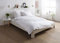 Carpe Sonno Mako Satin Bettwäsche 135x200 cm Uni Weiß - Hotelbettwäsche aus 100% Baumwolle robuster Reißverschluss - Hotel Bettgarnitur Set 2teilig Bettzeug mit 1 Kopfkissenbezug 80 x 80 cm
