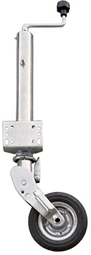 Stützrad Automatik, lange Ausführung mit Vollgummirad 250 kg, Stützrad, Anhängerstützrad Rohrlänge 570 mm Hub 285 mm