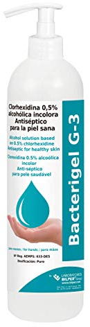 BACTERISAN Bacterigel G-3 750Ml | Gel de Manos Desinfectante Autosecante| Antiséptico para la Piel Sana | Testado Bajo Control Dermatológico y Pediátrico | Bacterisan 750 ml