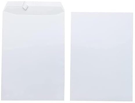 mybuy24 50 x Briefumschläge C4 A4 weiß ohne Fenster selbstklebend mit Haftklebestreifen mit grauem Innendruck 120 g/m Maße 229 x 324 mm Umschläge